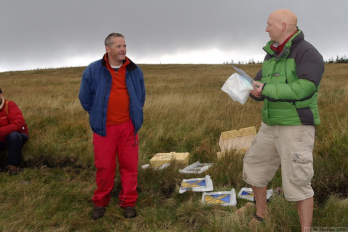 The presentations: John Phillips (left) did a fine job as CD in difficult weather conditions.