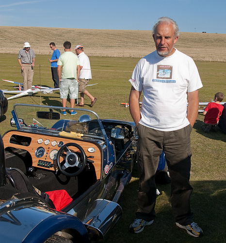 Steve Dorling with his gorgeous Westfield Lotus 7. Somehow he shoehorned five models into it.