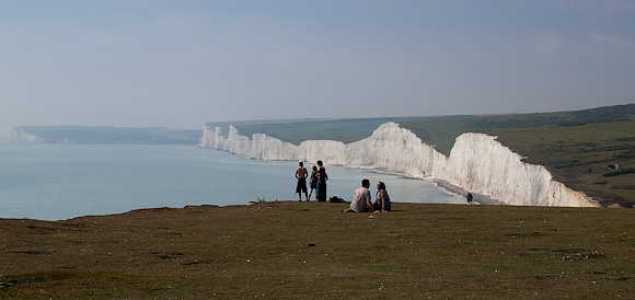Saturday: Almost calm. So we retired to Birling Gap for some cliff soaring fun. This a view of the Seven Sisters.