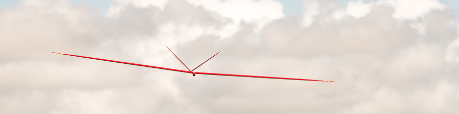 rc glider in flight