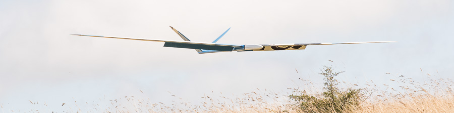 RC sailplane with crow brakes deployed