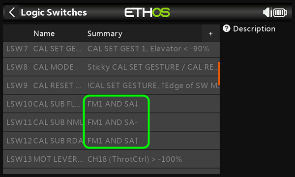 Logical switches with FM as condition