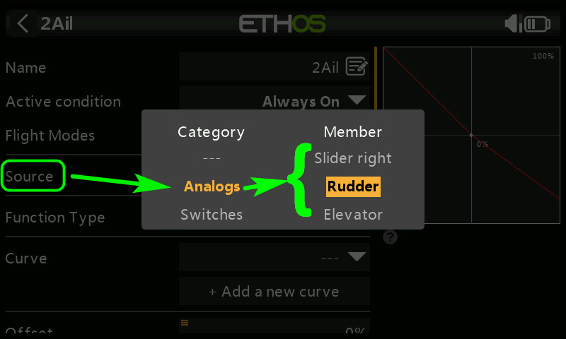 selection of analog source