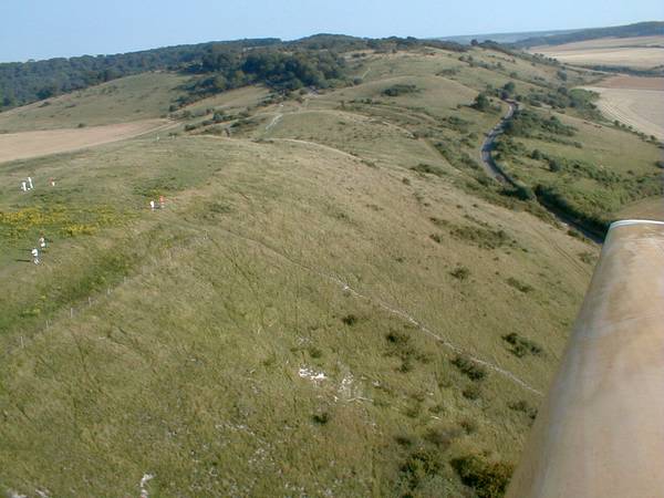 Looking South parallel to the West face. Note the outline of the ancient fort