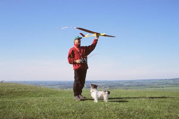 Ivinghoe Beacon: Jim Chambers with Midge and Mini Ellipse
