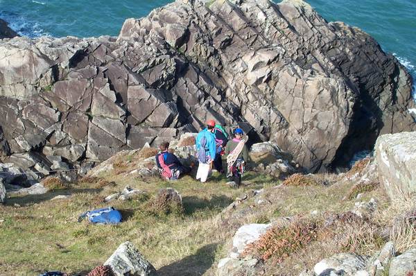 DAY 3: Rock climbers near St David's head