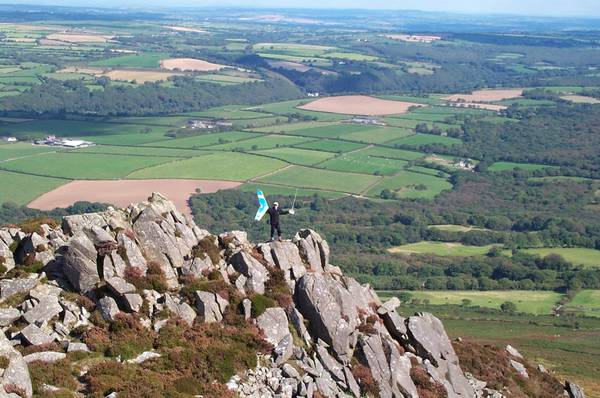 On Carn Ingli after a scramble to the top.