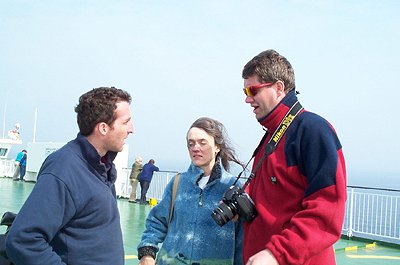 On deck. Sig, Lisa and John.