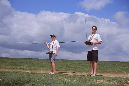 Kevin ready to launch. John is in a thermal somewhere.