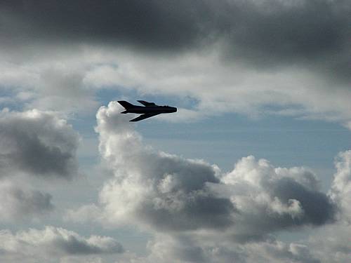 Mig 19 in the air.