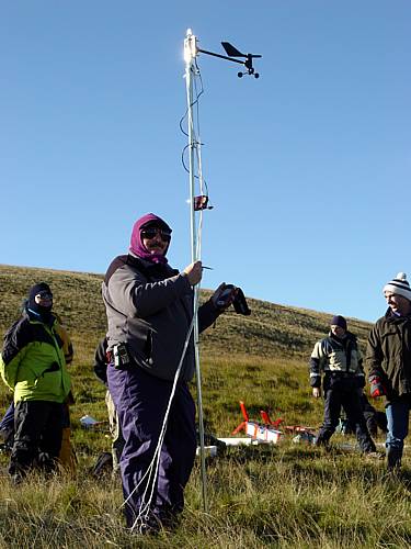 Dave Woods remote wind monitoring station.