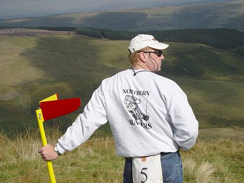 Ian Mason with new walking stick.