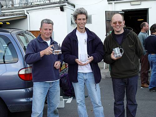 Team Swillers took the team prize. L-R Ken Woodhouse, Alex McMeekin, Mark Passingham.