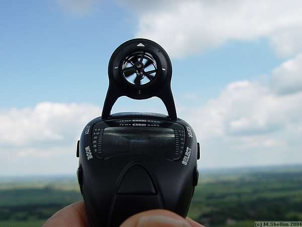 Dave Woods' latest gadget: a watch with built in anemometer and lap counter with 10 lap memory. Perfect for F3F!