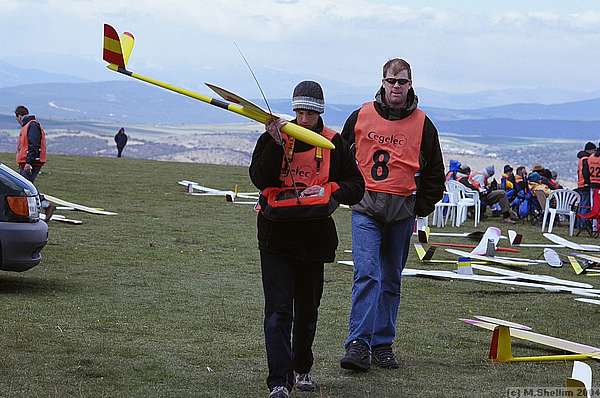 Ali Oldman wtih Edwin after his flight