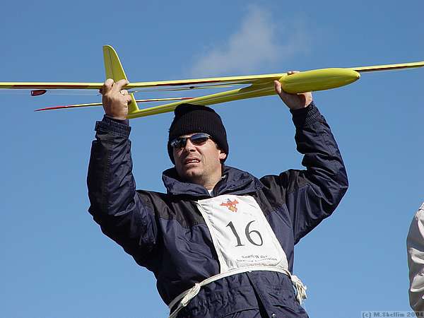 Ian's Acacia about to be launched by Frank Hulton