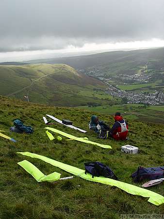 Day Two was interrupted by showers which later turned to squally rain.