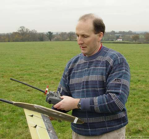 Martin checks over after a flight