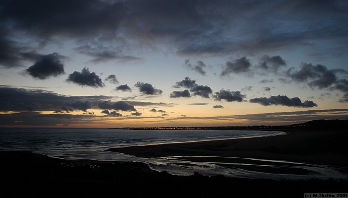 Winding down after Day 1: sunset and sands, Ogmore on Sea.