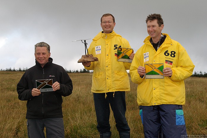 Ken Woodhouse (third), Klaus Kowalski (winner) and Peter Kowalski (runner-up) THE END