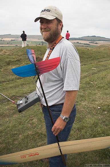 Simon Hall, myself and Mike Evans came equipped with DLG's which we flew on the field behind NW slope.