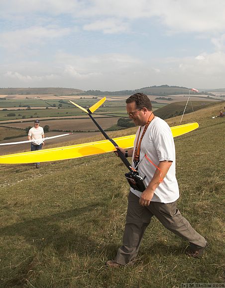 Steve Clutterbuck with another from his Dayglo collection.