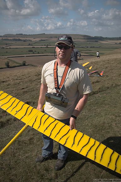 Ian Mason with tiger striped Wiz.