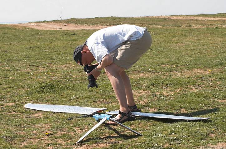 Kevin doing a product shot on his Skorpion