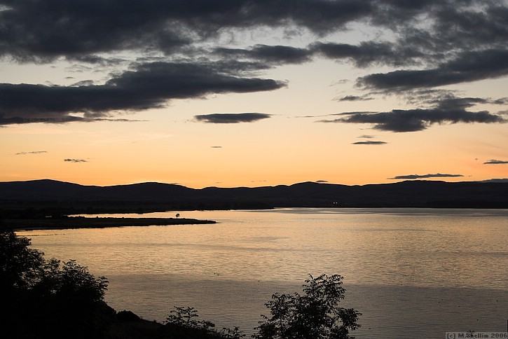 View across Loch Leven at dusk