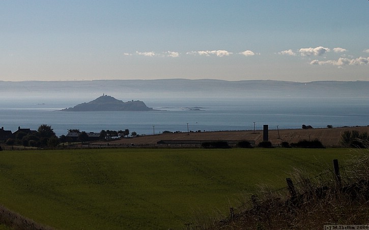 AFTER THE COMP Morning view approaching Caravan site at Kinghorn