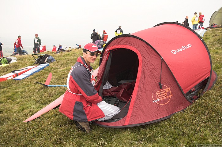 Gary Harrison's exploding tent