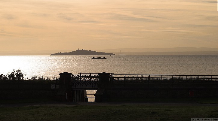 From Burntisland links. Note railway.