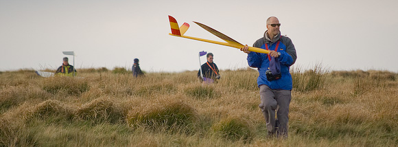 The long march from the 'safe landing' zone. The rotor seemed to extend into North Wales...