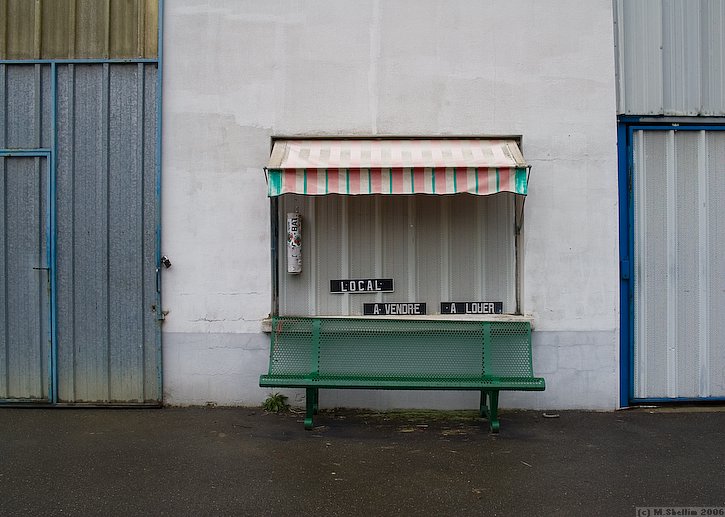 This stall was located in the middle of a tyre shop