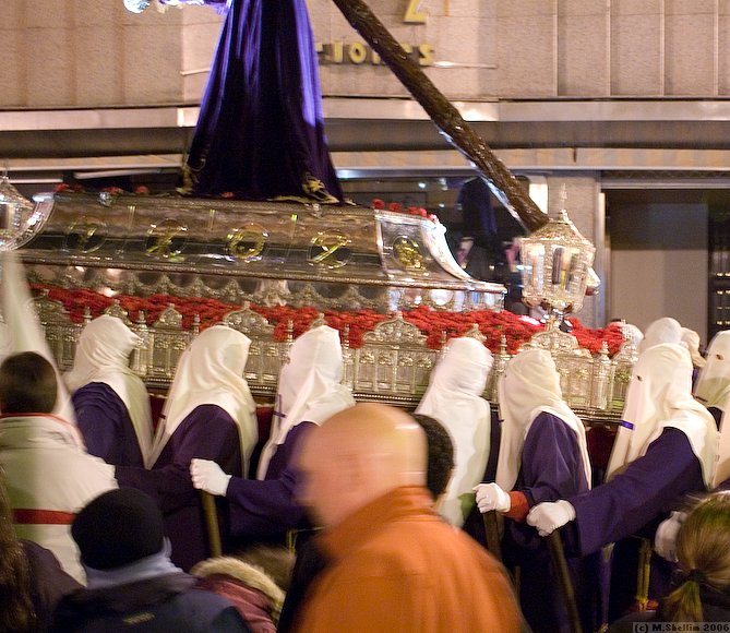 Easter procession, with Kevin not quite blending in with the crowd!