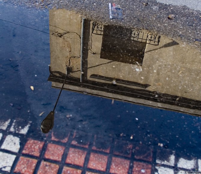 Reflection in gutter