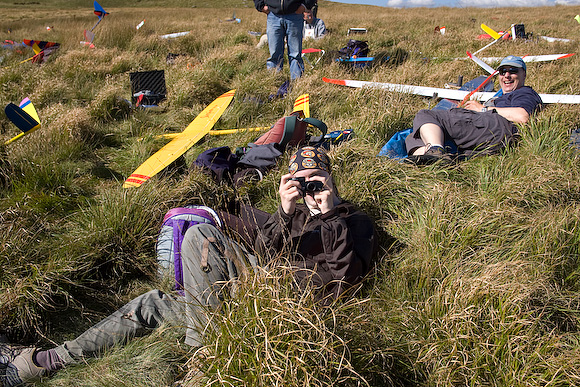 Video shooter Joe Jubb (foreground) with dad Paul