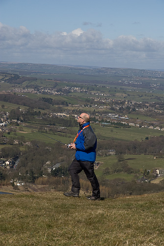 Mark Redsell sport flies his Skorpi in a 60 mph breeze