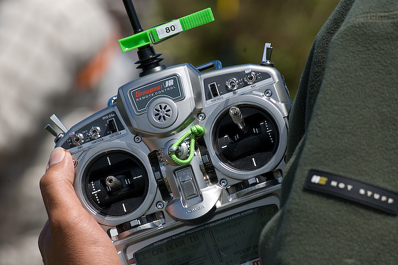 Green everywhere! Dieter Perlick's transmitter.