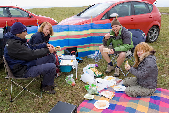 Picnic in heaven. Cold heaven.