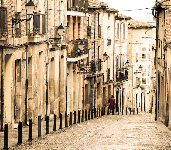 Main street, old town, Lerma