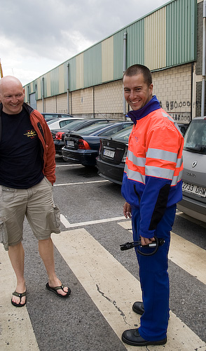 What a surprise! We bumped into Carlos again, turns out he works for the Bilbao Port Authority and was expecting us!