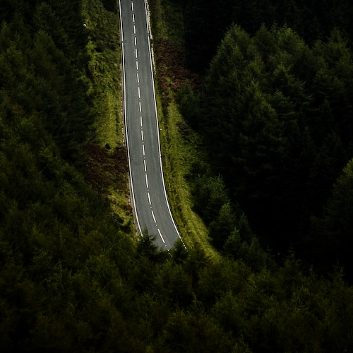 The road up from Nanty Moel (shot from the Back of the Wrecker).