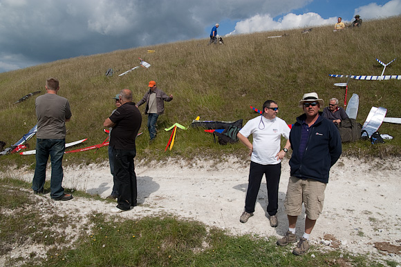 Looking back to the pits area