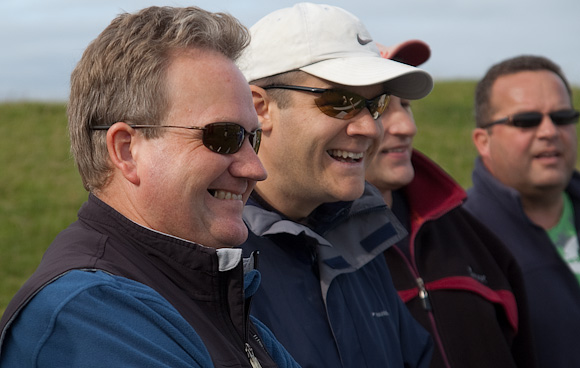 Winner Simon Thornton. To his left John Sage, Andrzej Tabero and Steve Clutterbuck.