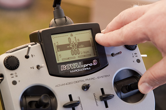 Status of airborne sensors displayed on the Royal Pro Tx. Brilliant!