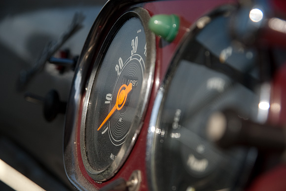 Speeo on Derek's Bedford van. 60 mph max with a following wind.