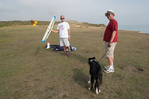 Julian (right), with Vic playing with my Longshot