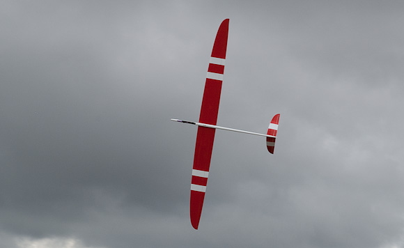 Penalty! Carlos Rivero's model lost its nose cone at launch.