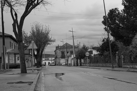 Approaching Humanes railway station